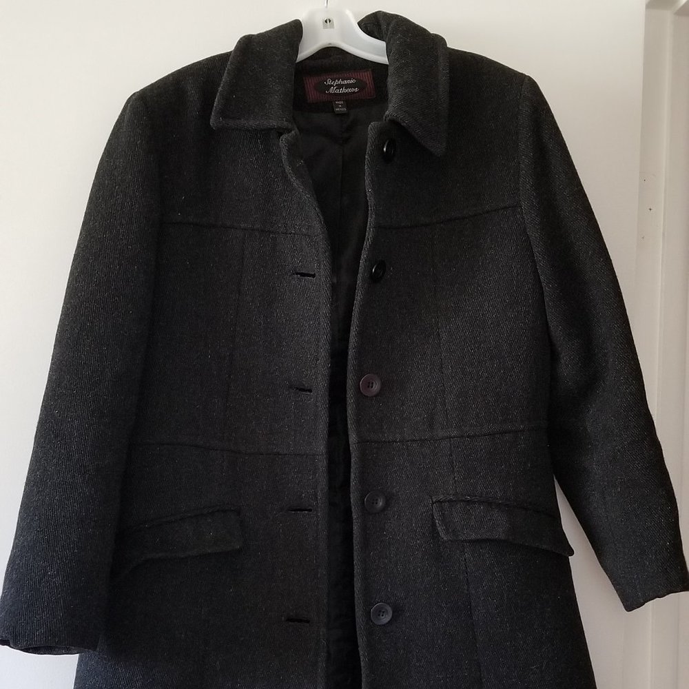 Stephanie Mathews wool topcoat